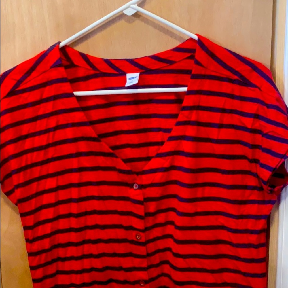 Sale 3/$10! Red Striped Old Navy Button Up